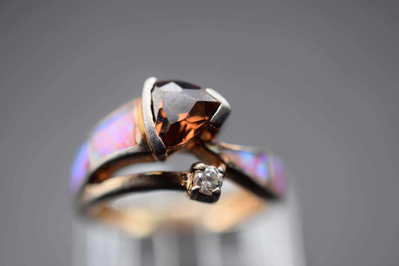 CZ Opal Sterling Silver 925 Vintage Ring Size 4.75 Lot EH 923 (1 of 2)