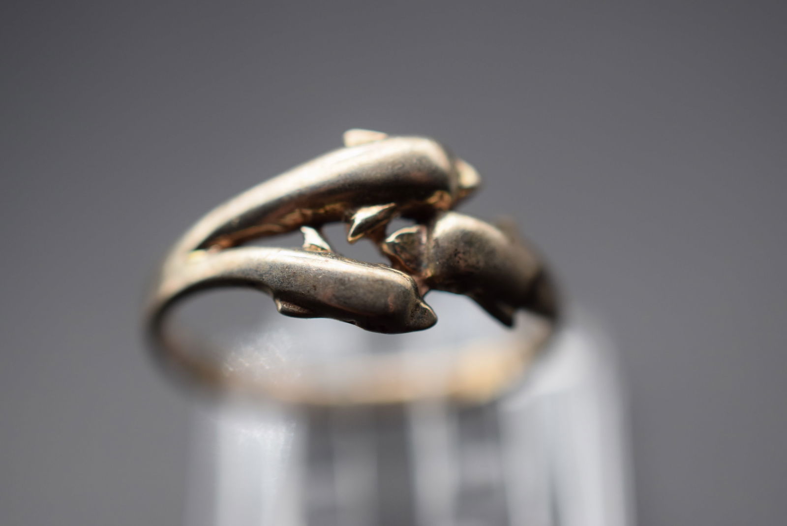 Dolphin Sterling Silver 925 Vintage Ring Size 7.5 Lot EH 926 (1 of 2)