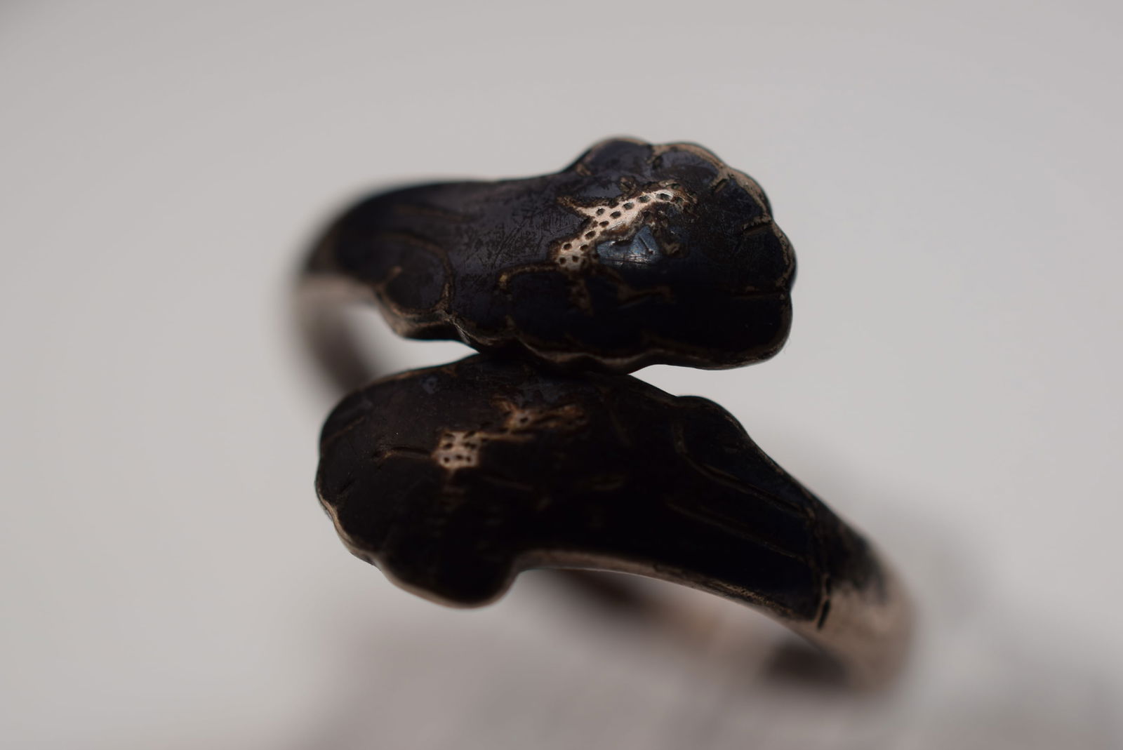 Siam Enamel Sterling Silver 925 Vintage Ring Size 6.75 Lot EH 962 (1 of 2)