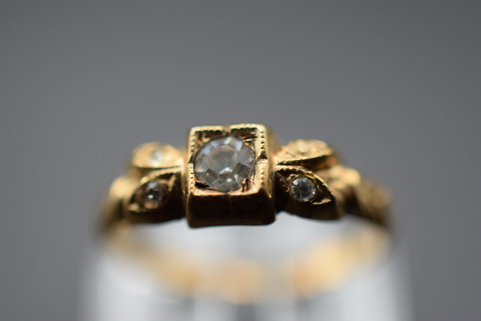 10K Gold Filled Edwardian Ring Size 6.75 Lot EH 1122: Gold Filled Edwardian Ring Size 6.75 top measures 1/4" signed 1/20 10K Gold Filled