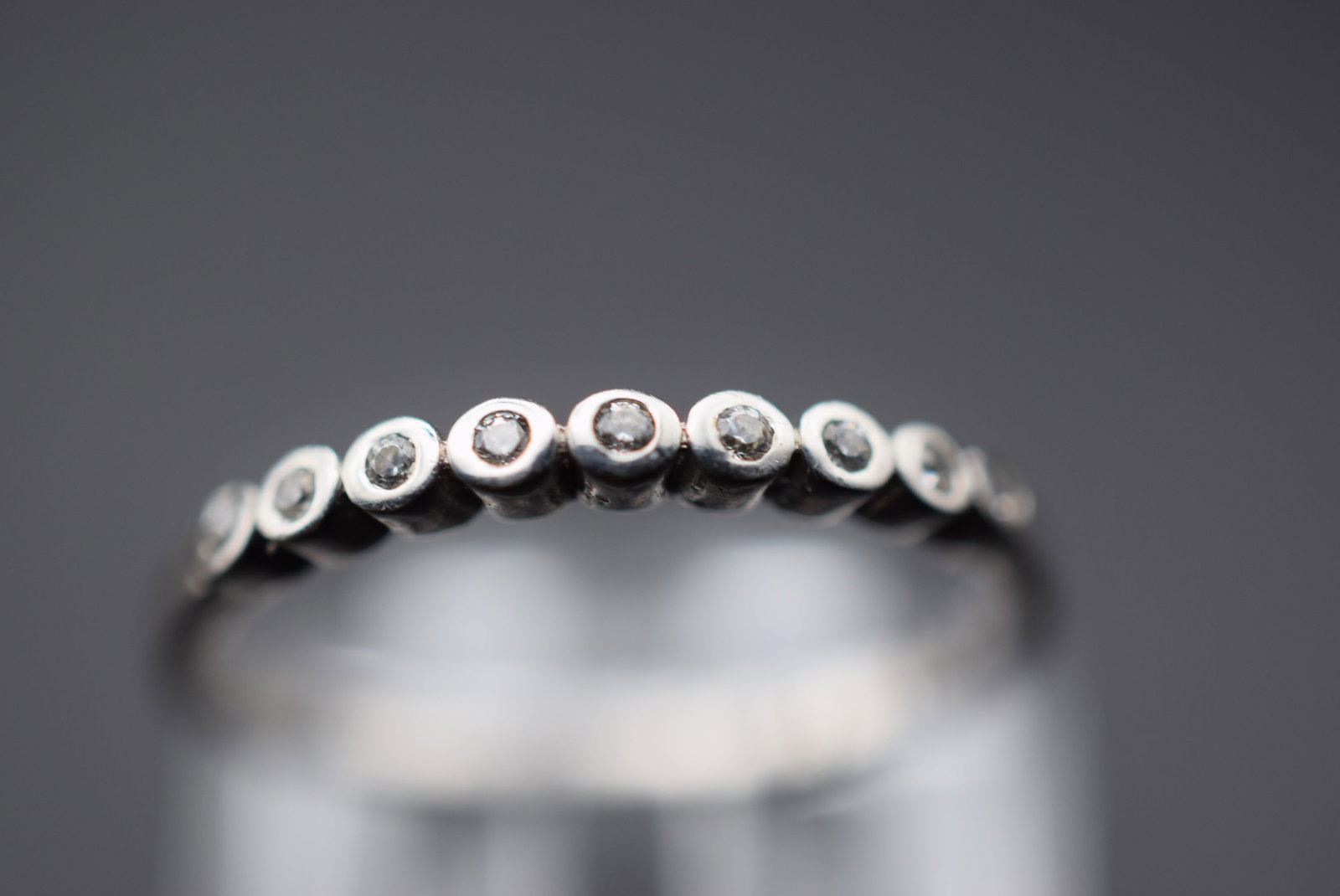 CZ Delicate Beauty Sterling Silver 925 Vintage Ring Size 7 Lot EH 1210: CZ Delicate Beauty Sterling Silver 925 Vintage Ring Size 7 measures 1/8" wide