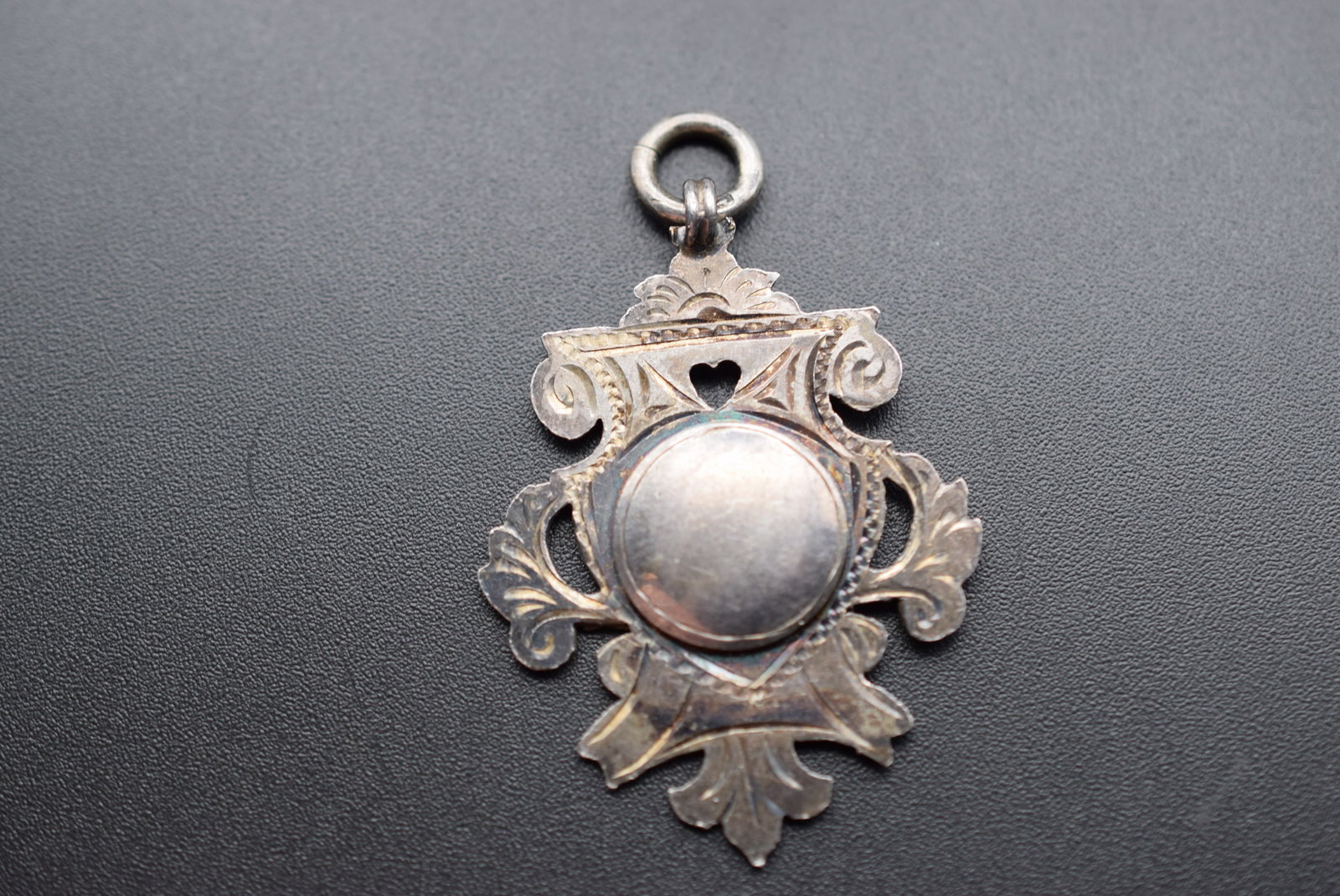 Victorian Henry Birks & Sons Sterling Early Pendant Lot Fi 2: Victorian Henry Birks & Sons Sterling Early Pendant measures 1 1/2" x 1 1/4" weighs 7.56 grams signed HB&S Lion for sterling and V and other hallmarks and hallmarked on the o ring as well as the back 