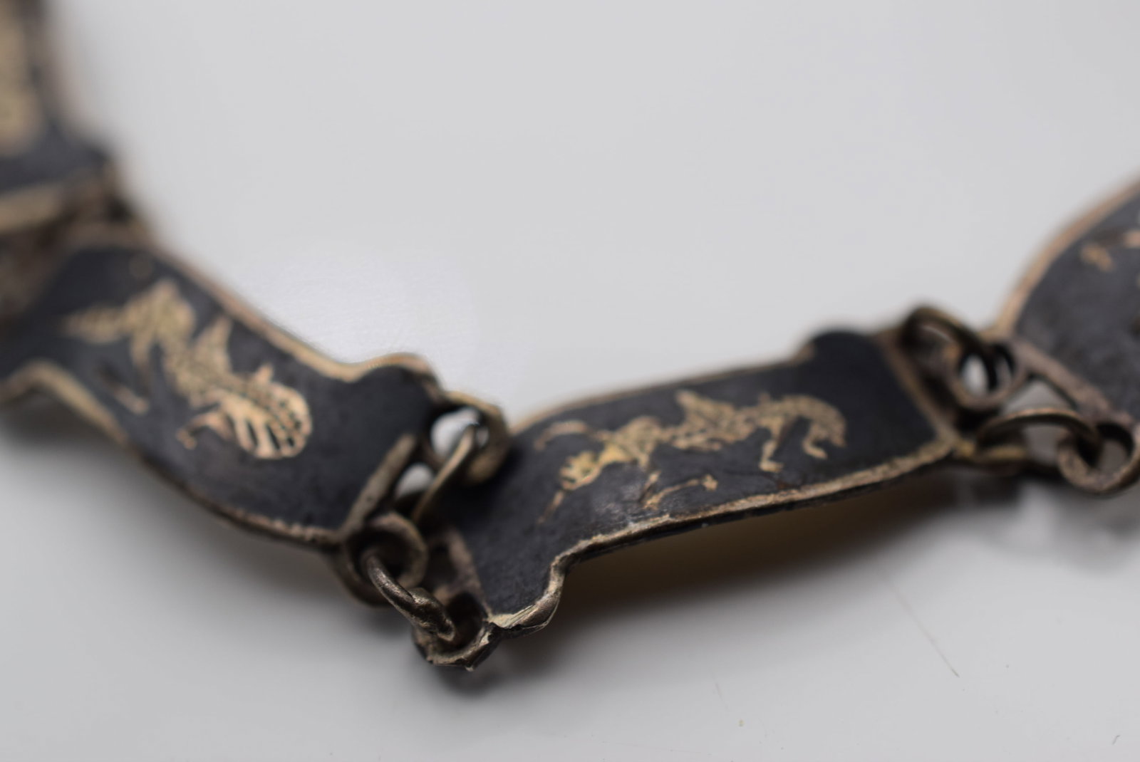 Siam Sterling Silver 925 Enamel Niello Bracelet Vintage Lot Fi 81 (1 of 3)