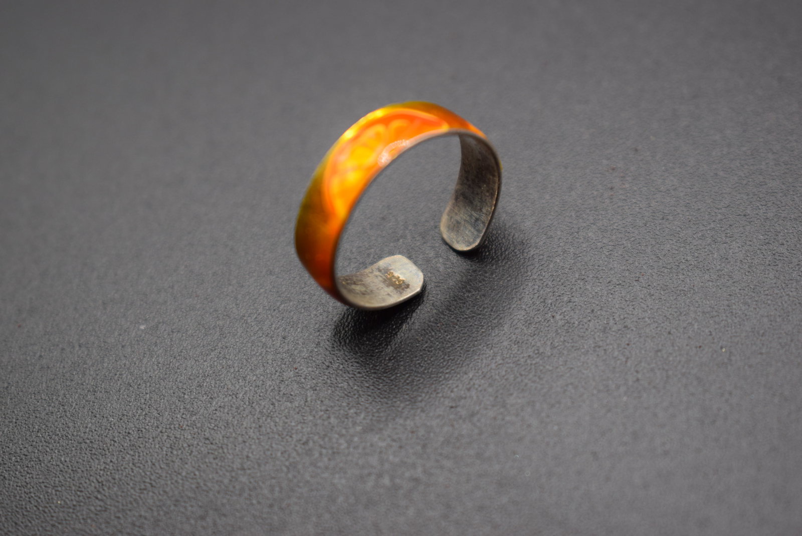 Enamel Sterling Silver 925 vintage Ring Size 5 .Lot#176 (1 of 3)