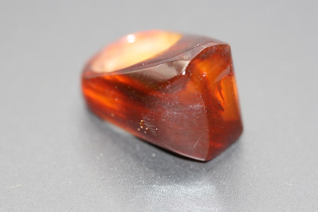 Modernist pressed amber vintage Ring size 4.75 .Lot#214 (1 of 8)