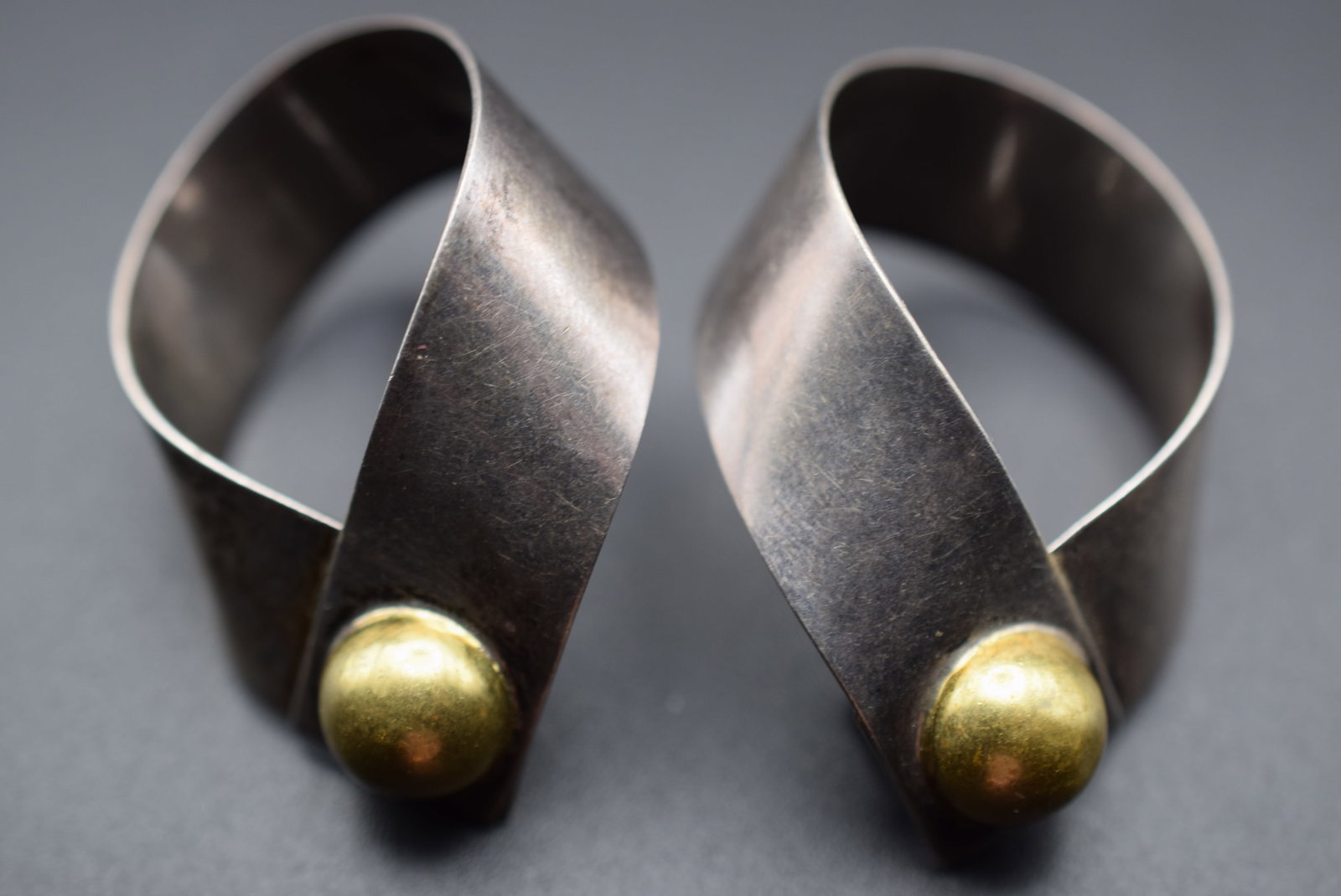 Pierced Mexico Sterling Silver 925 TV-69 Earrings Lot#CF 255: Pierced Mexico Sterling Silver 925 TV-69 Earrings weighs 18.54 grams measures 1 3/4" x 1 1/4"