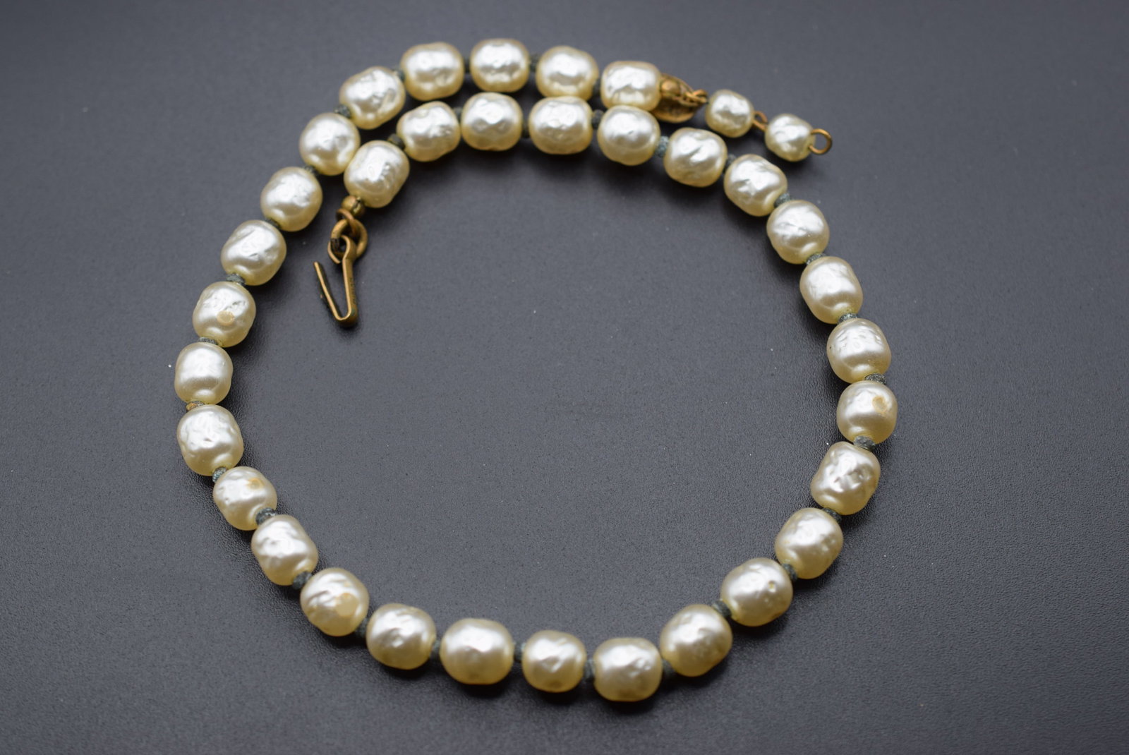 Miriam Haskell Glass Baroque Pearl Necklace Vintage Signed Lot Fi 288 (1 of 5)