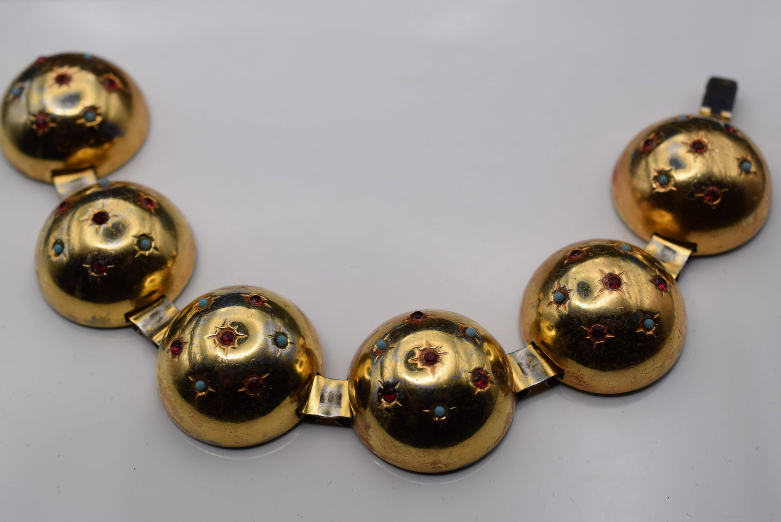 Coro Balls and Stars 1950's Bracelet Vintage Rhinestone Lot Fi 315: Balls and Stars 1950's Bracelet Vintage Rhinestone