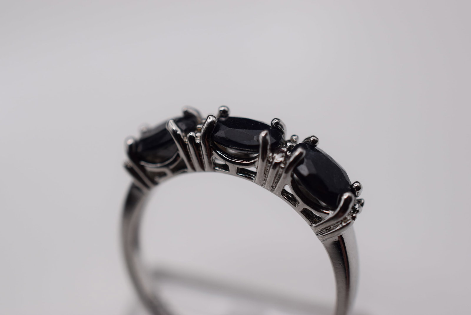 Triple Stone Beaty Ring Sterling Size 7 Lot Fi 431 (1 of 3)