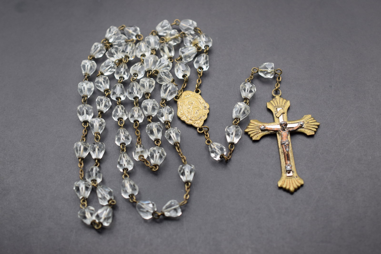 Crystal Rosary Vintage hanging 22.5" bell shaped Lot 503 (1 of 5)