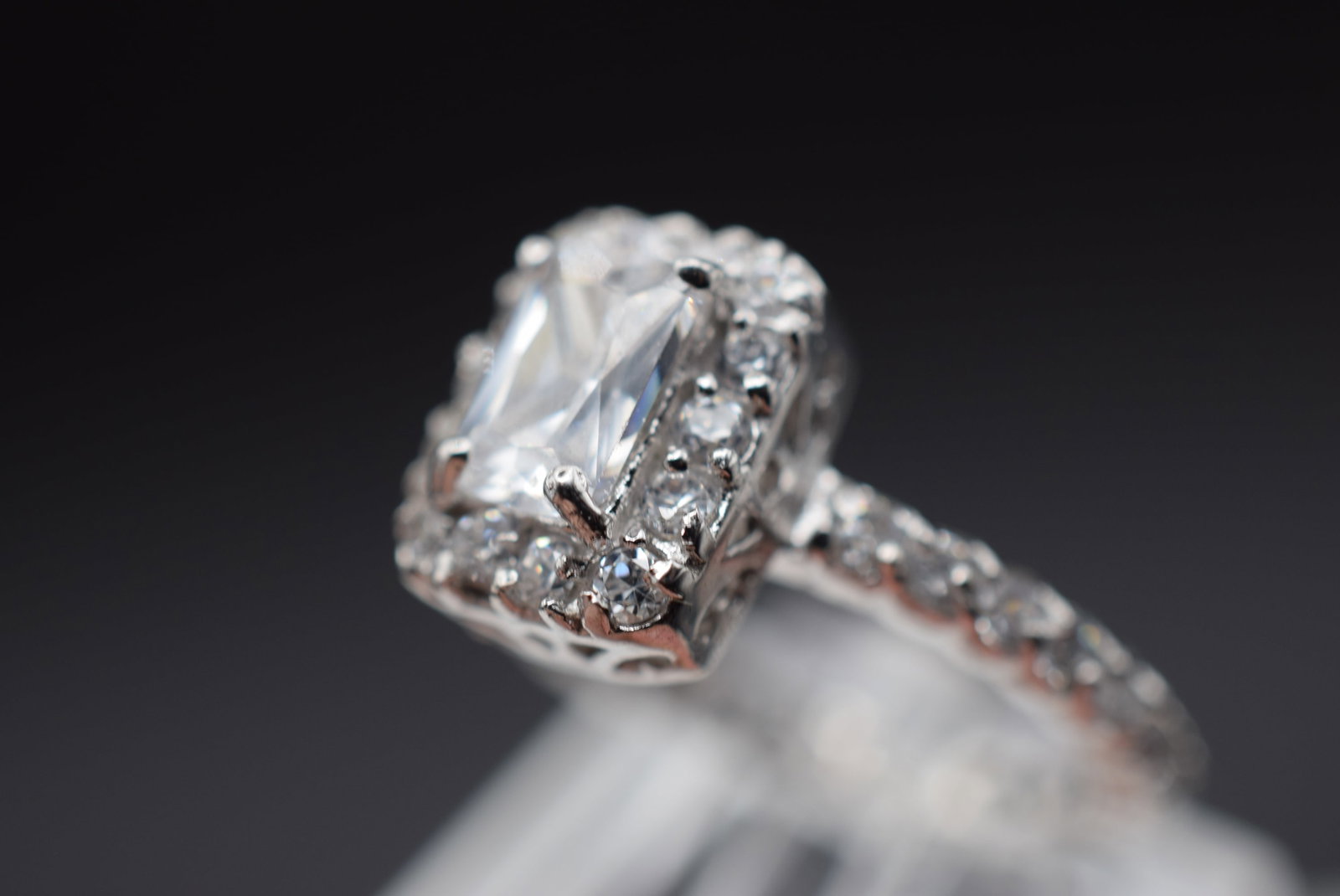 Eternity CZ Solitaire Beauty Sterling Silver 925 Ring Size 6 Lot Fi 658 (1 of 3)