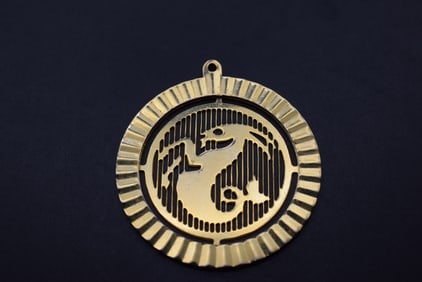 Capricorn Zodiak Huge 1970's Pendant Lot 740 (1 of 2)