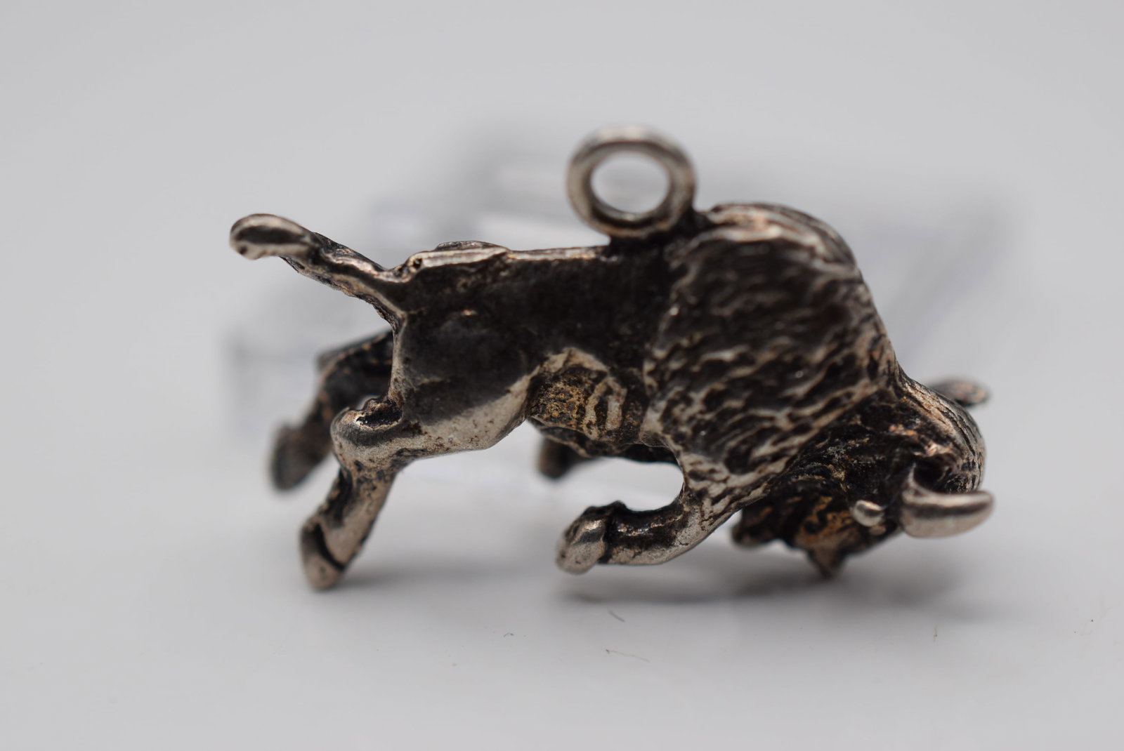 Buffalo Raging Bull Charm Vintage Sterling Silver 925 Lot Fi 810: Buffalo Raging Bull Charm Vintage Sterling Silver 925