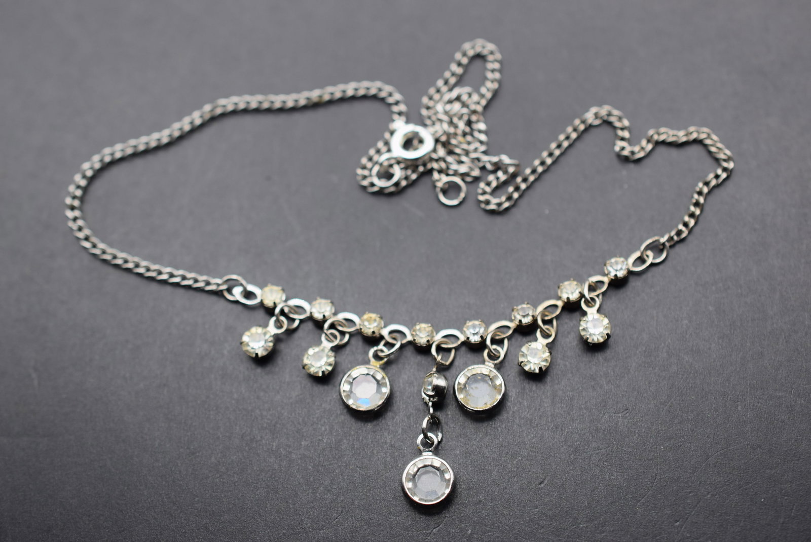 Invisible Set Necklace Delicate Beauty Lot 861: Invisible Set Necklace Delicate Beauty measures 15" long
