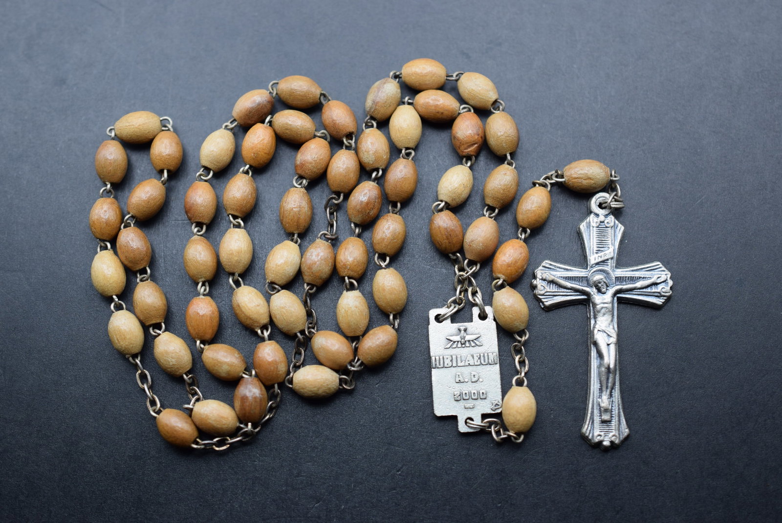 Iubilaeum A.D. 2000 Italy Wood Rosary Vintage Lot 1000 (1 of 5)