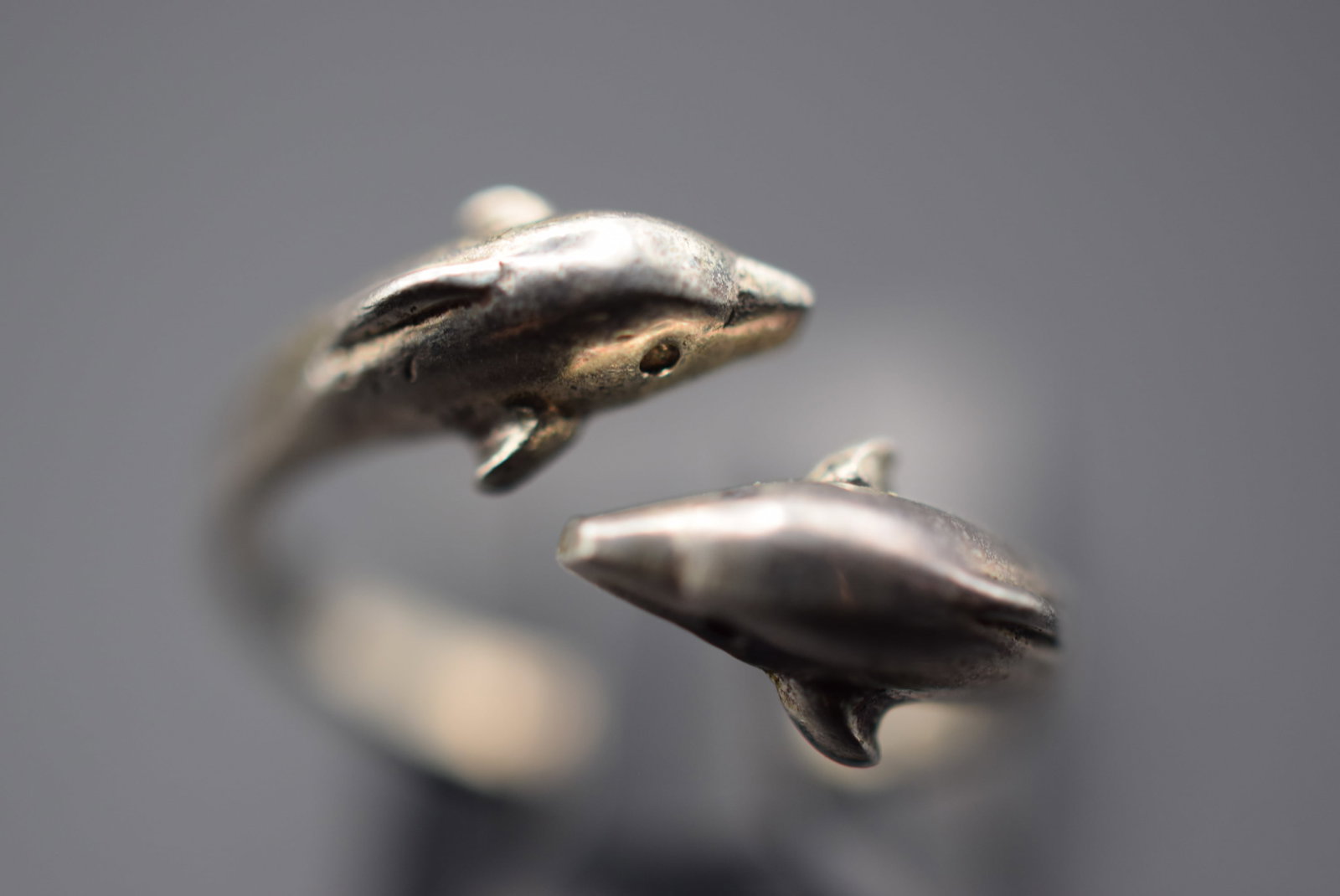 Dolphin Sterling Silver 925 Ring Size 3.5 one size adjustable Lot 1110 (1 of 5)