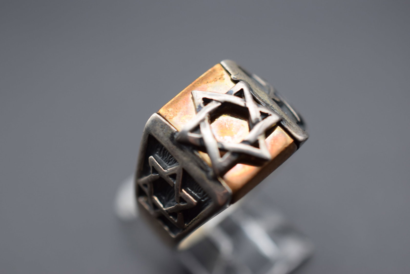 Hebrew Star of David Sterling Ring Vintage Size 9.75 Lot GJ 33: Hebrew Star of David Sterling Ring Size 9.75 Vintage weighs 12 grams signed 925