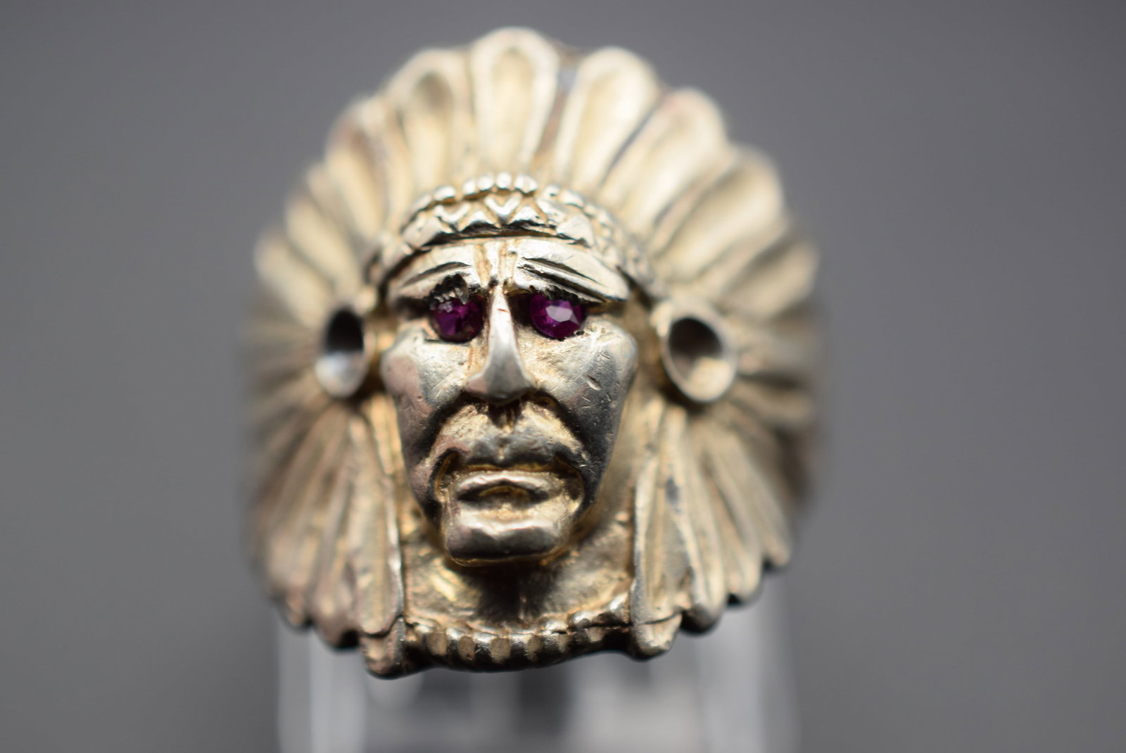 Chief Headress Outstanding Sterling Ring Size 10.75 Lot GJ 675: Sterling Ring Size 10.75