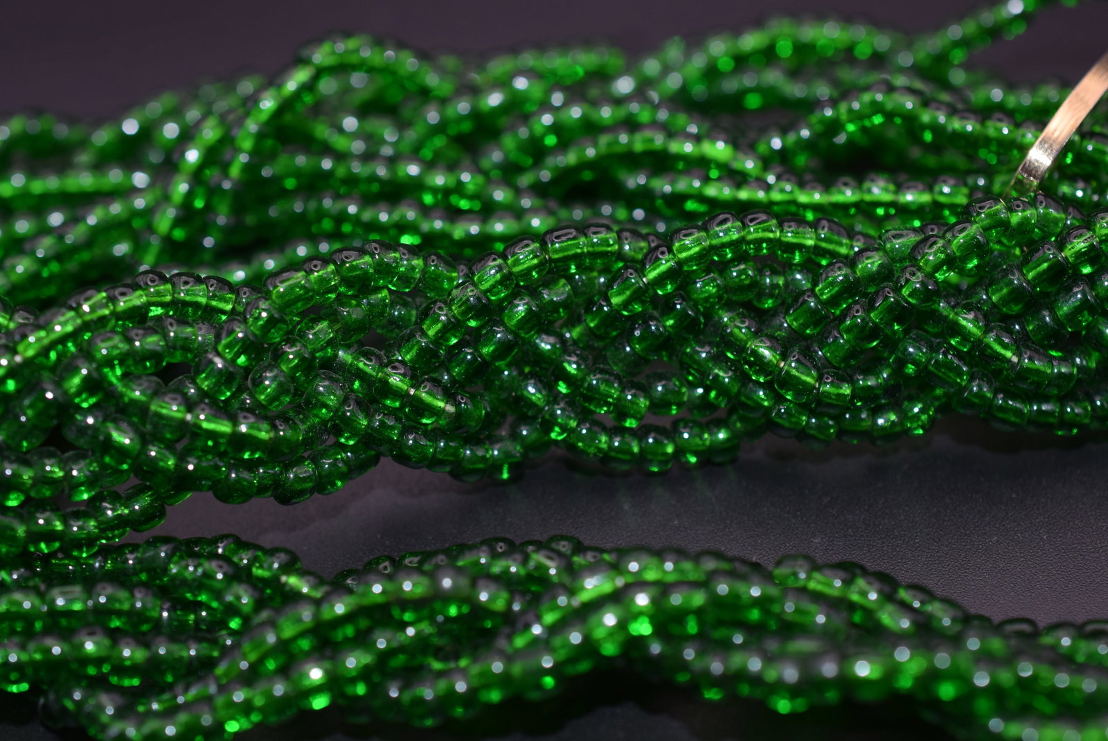 Emerald Green Braided Vintage Necklace Lot HK 13 (1 of 2)