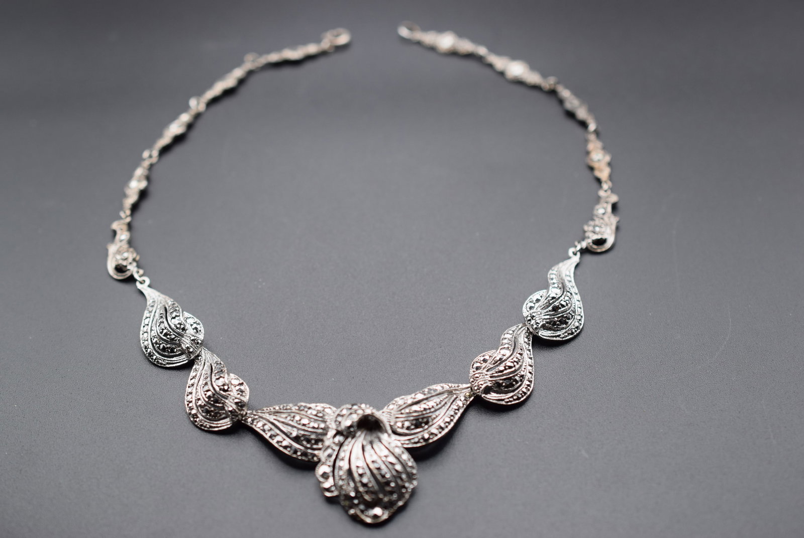 Vintage Necklace Marcasite 1950's Lot HK 27 (1 of 3)