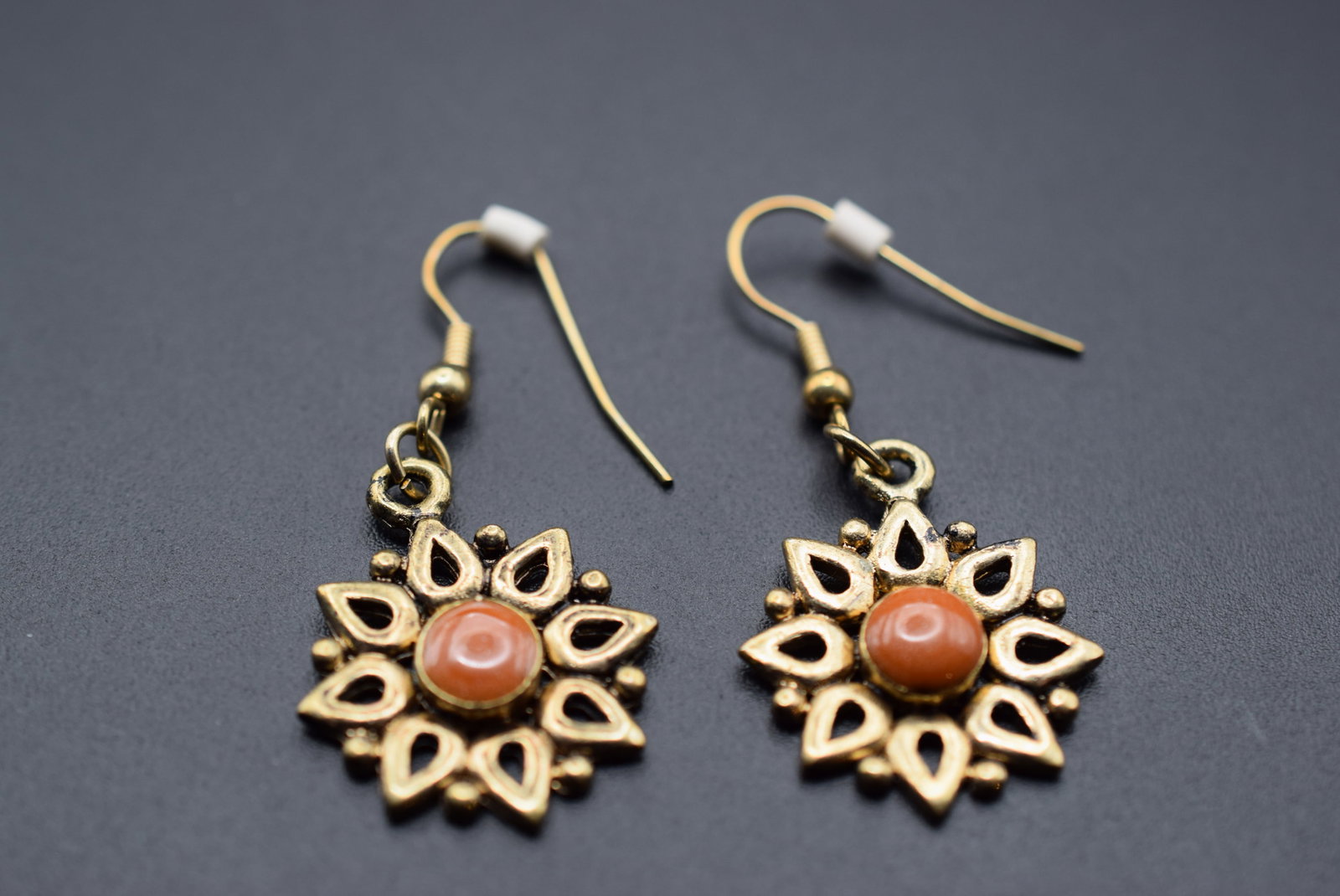 Vintage Earrings Sterling Vermeil Sterling Signed 925 Pierced Lot HK 123 (1 of 2)