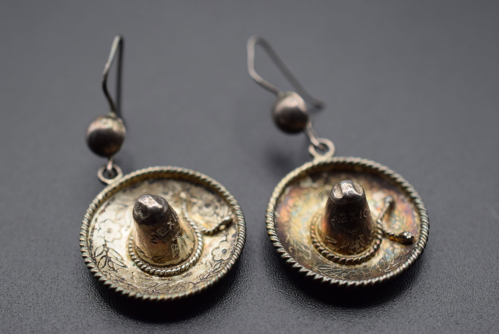 Vintage Earrings Sterling Sombrero Hats Lot HK 177: Vintage Earrings