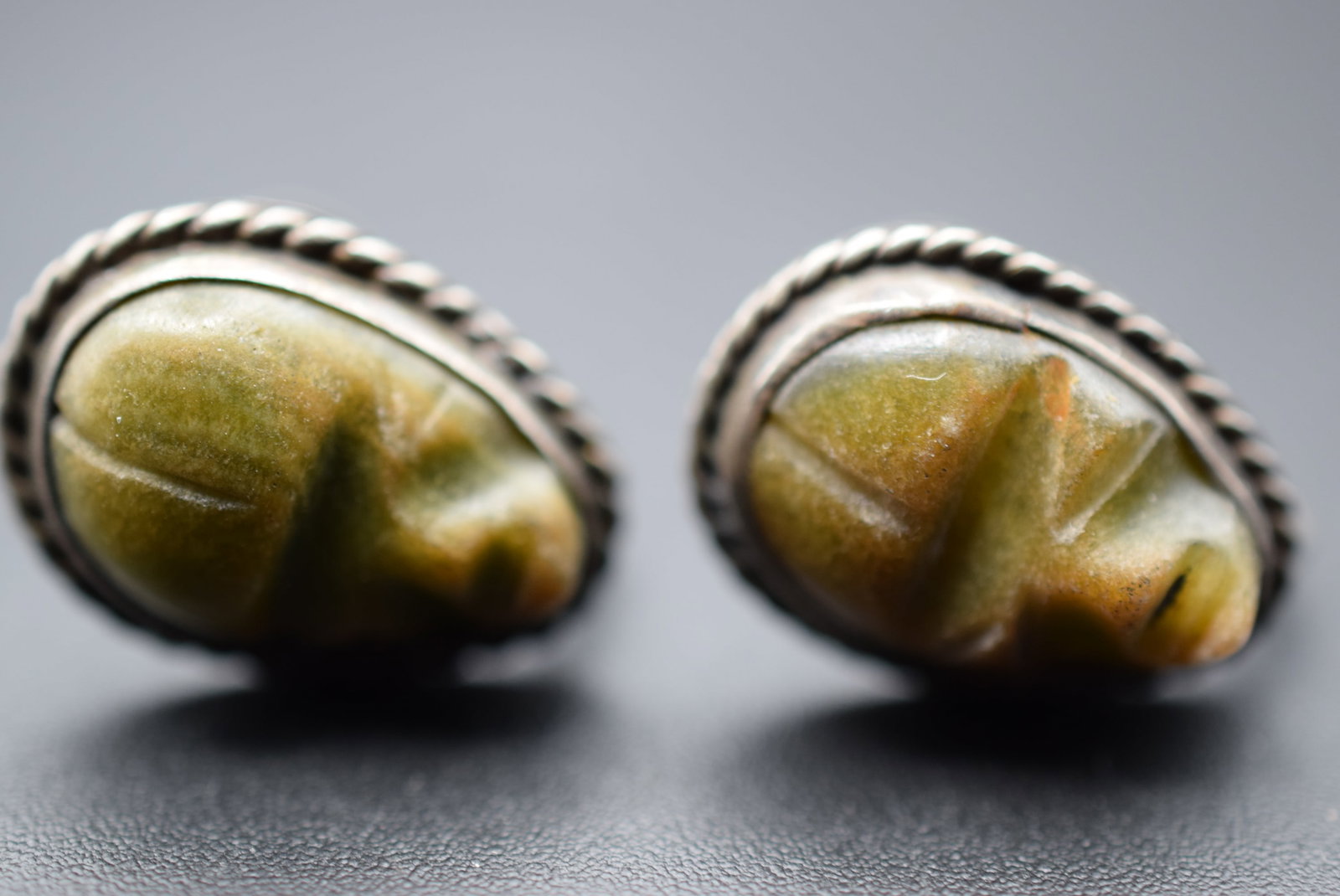 Stone Sterling Screwback Vintage Earrings Lot HK 198: Stone Sterling Screwback Vintage Earrings