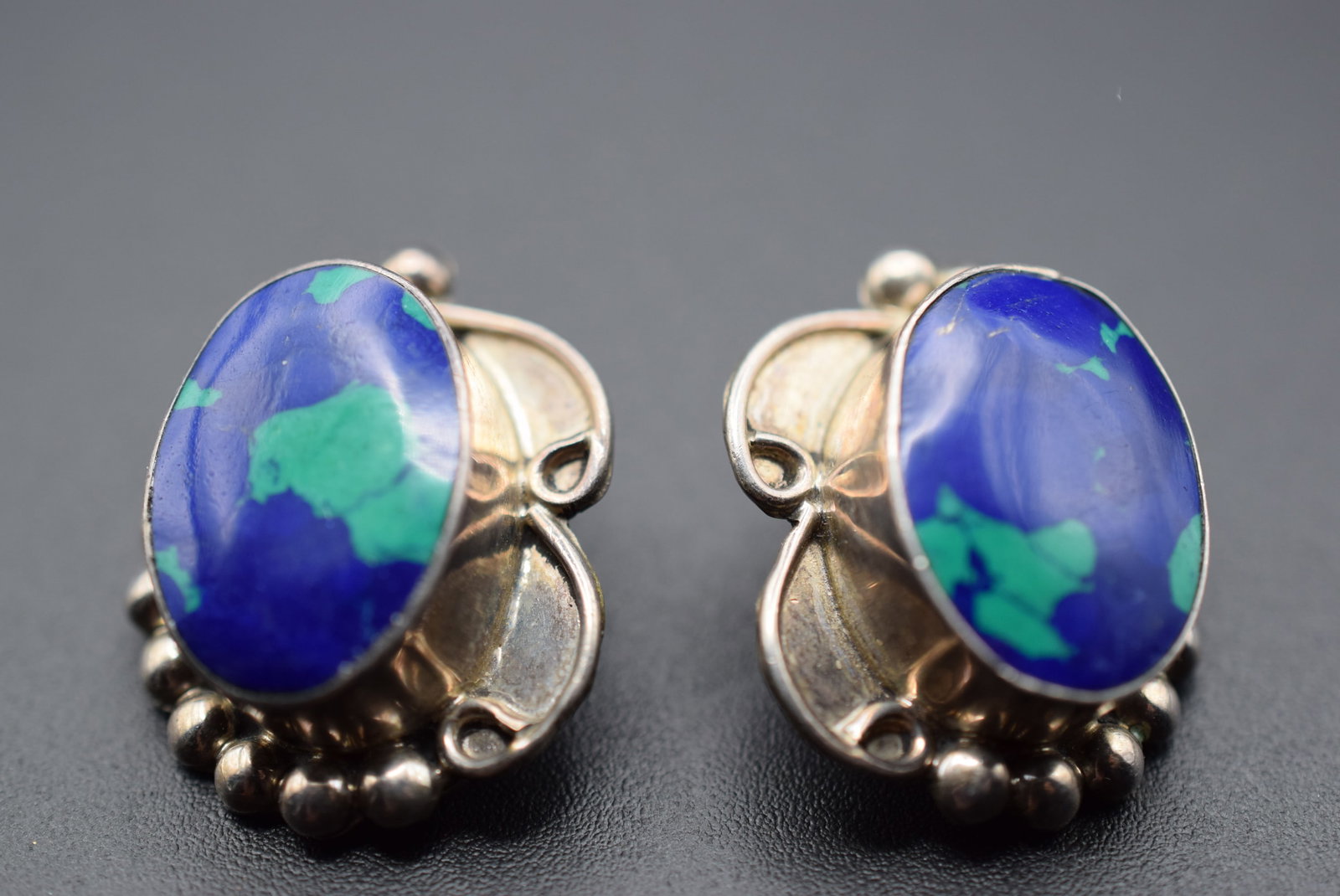 Sterling Clip Vintage Earrings Lot HK 225: Sterling Clip Vintage Earrings