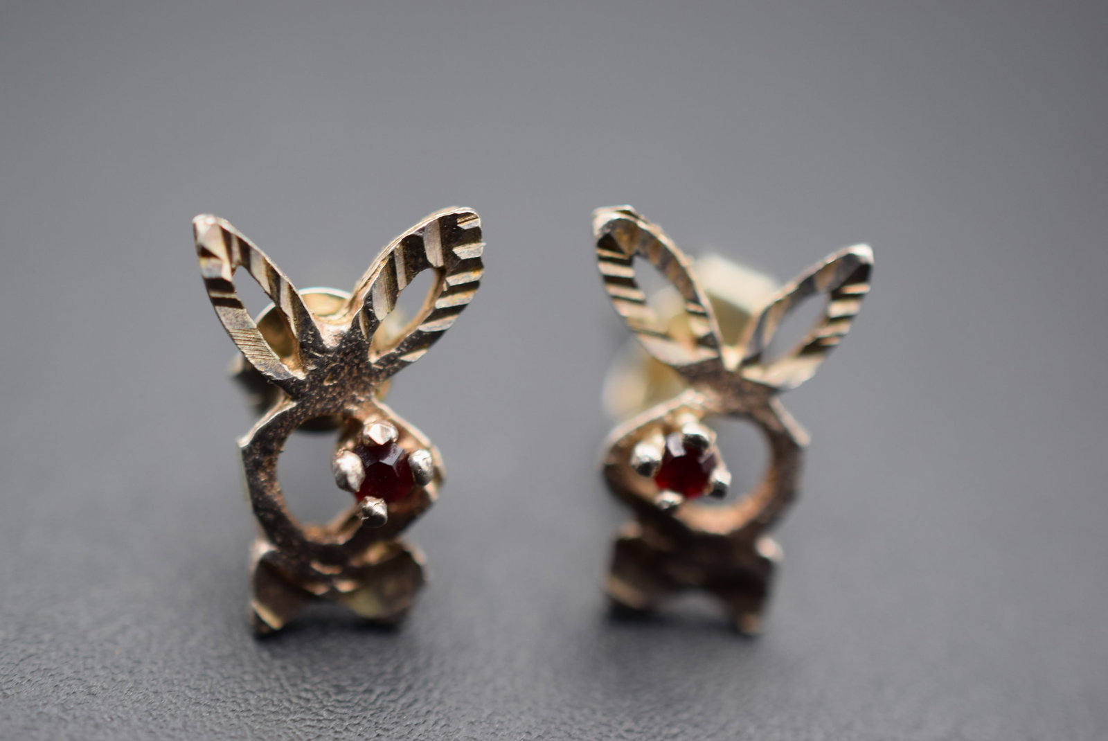Playboy Bunny Sterling Pierced Vintage Earrings Lot HK 245: Playboy Bunny Sterling Pierced Vintage Earrings