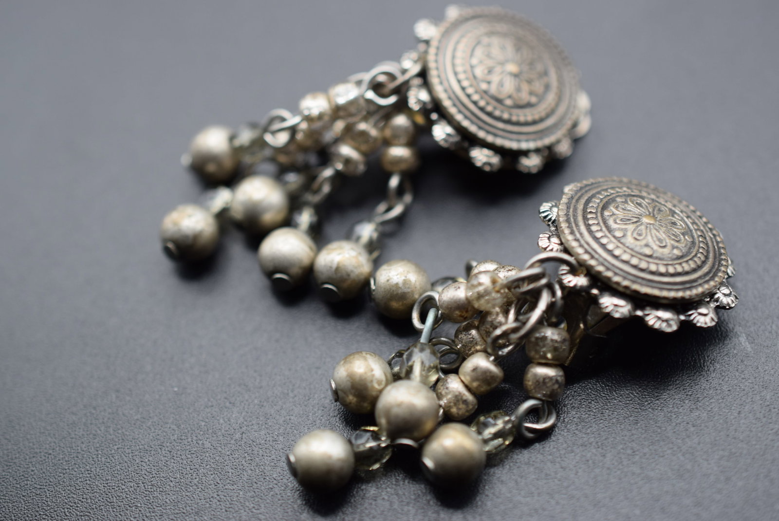 Clip Dangle Drop Earrings Lot HK 272: Clip Dangle Drop Earrings