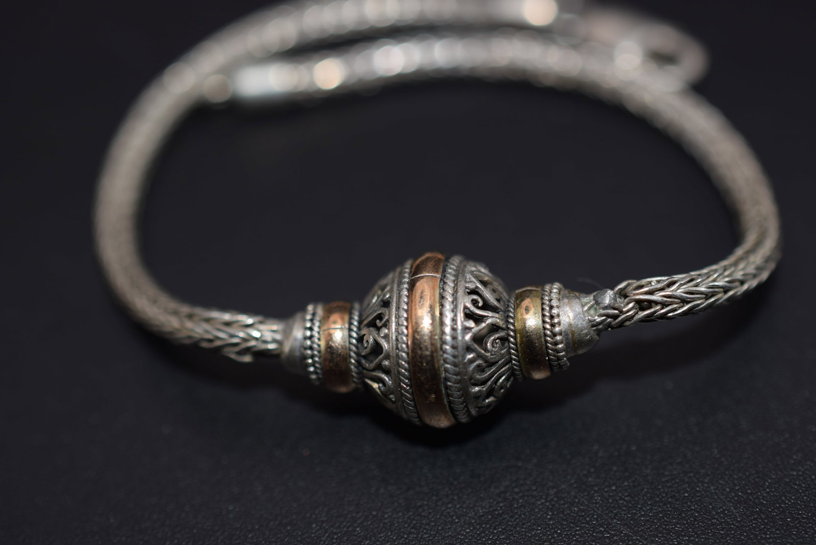 Braided Sterling Silver 925 8.62 grams Vintage Bracelet Lot HK 293: Braided Sterling Silver 925 8.62 grams Bracelet Vintage