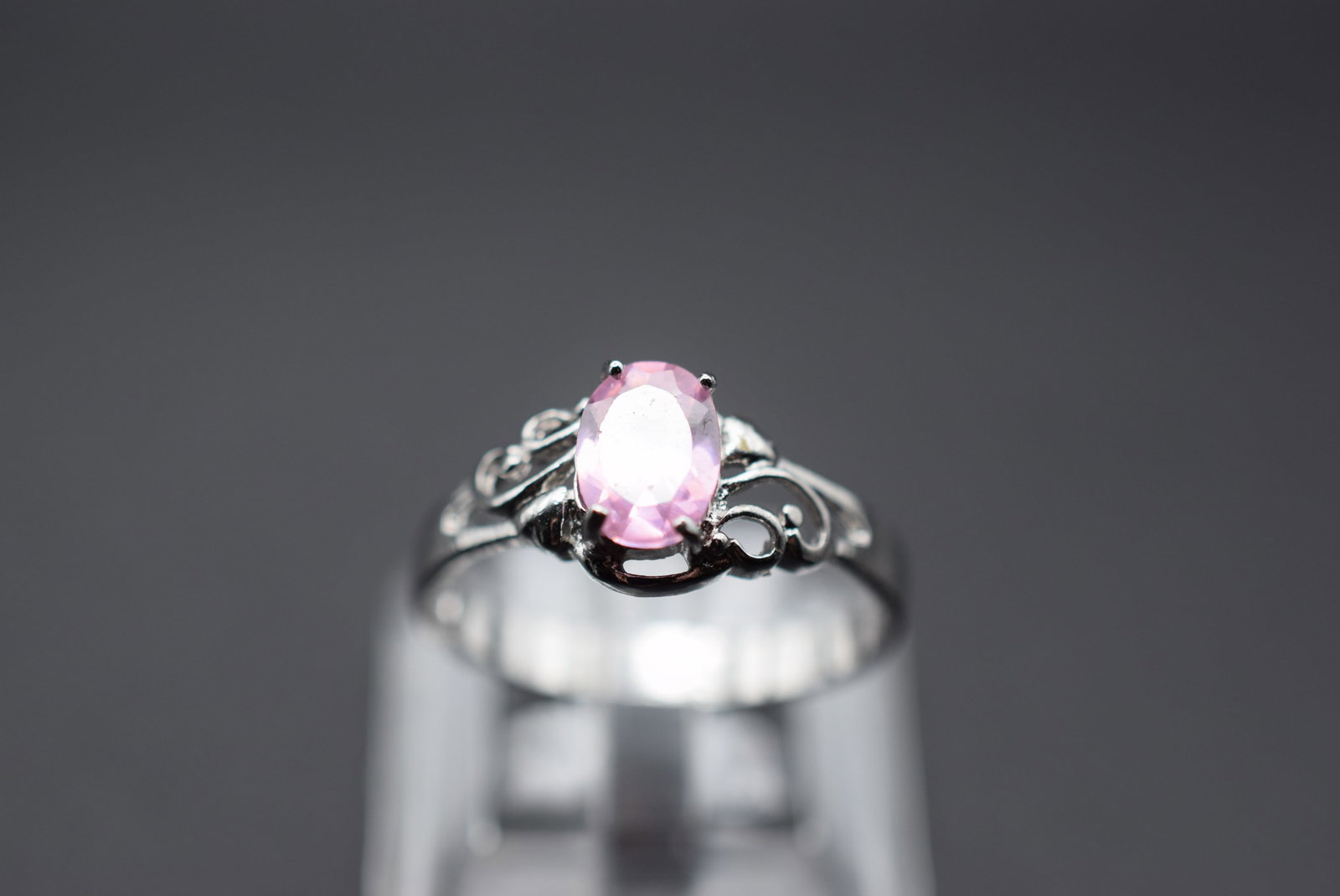 Pinl Ring Vintage Sterling Lot HK 407: Ring Vintage Sterling Size 5.75