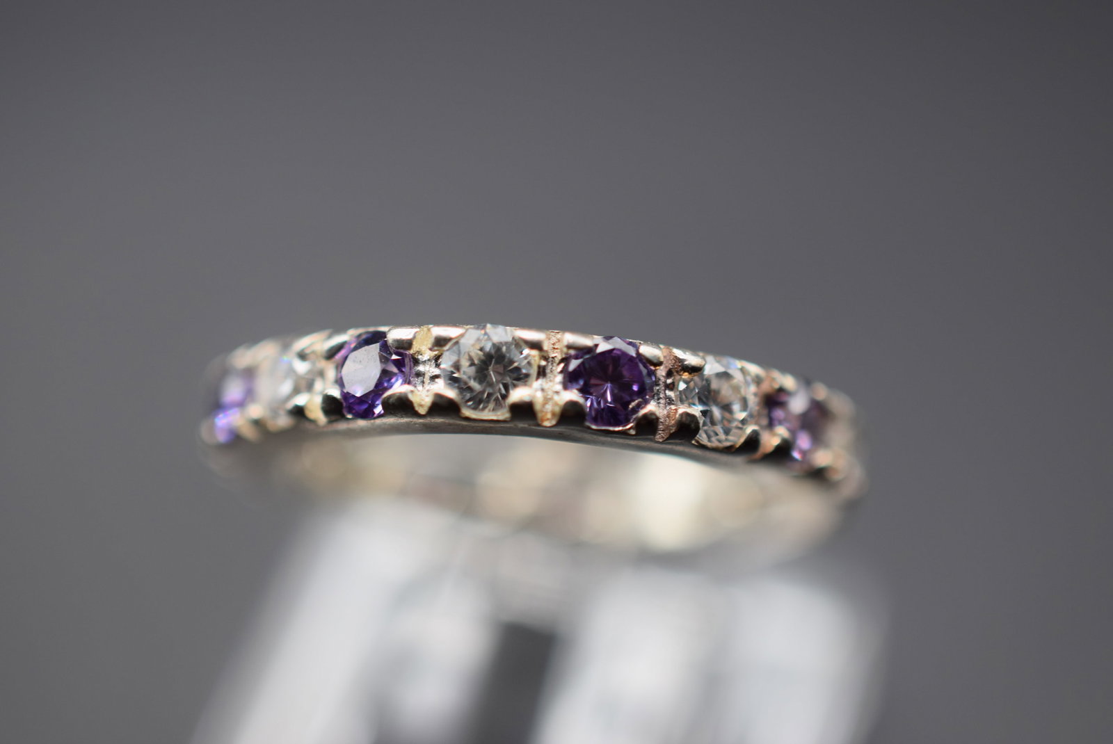 Eternity Ring Vintage Sterling Lot HK 409: Ring Vintage Sterling Size 5.75