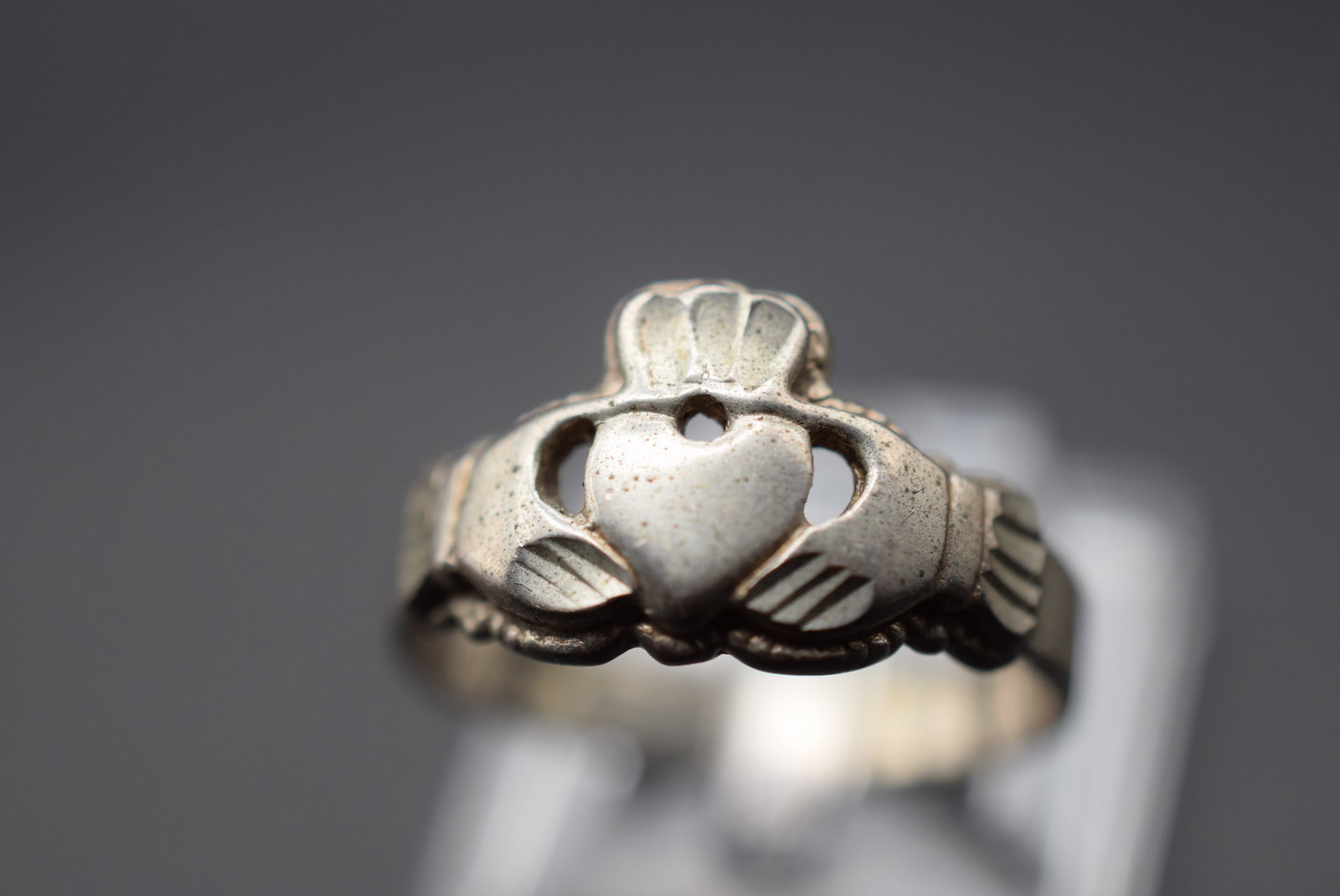 Claddah Ring Vintage Sterling Size 8.5 Lot HK 427: Claddah Ring Vintage Sterling Size 8.5