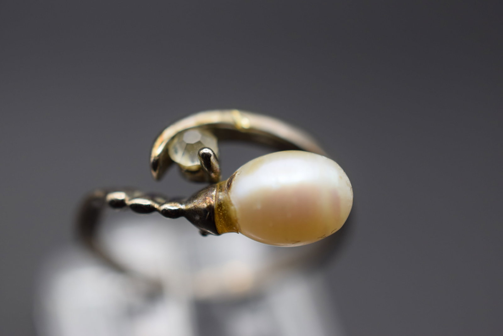 Pearl Ring Vintage Sterling Size 6 Lot HK 447 (1 of 2)