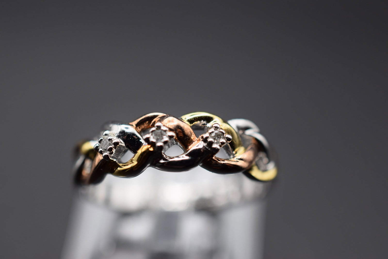 Weave Ring Vintage Sterling size 8.5 Lot HK 448: Ring Vintage Sterling Size 8.5 Signed inside 925 Pour Toujours (meaning for always)