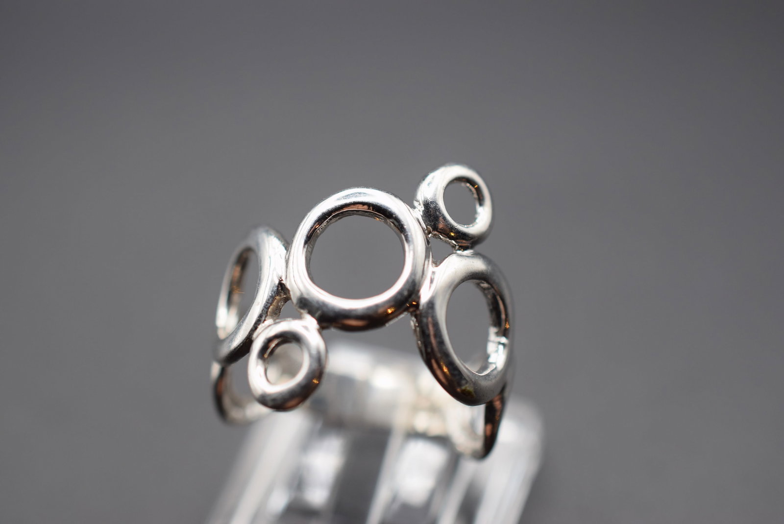 Modernist Ring Vintage Sterling Size 8.5 Lot HK 467: Modernist Ring Vintage Sterling Size 8.5