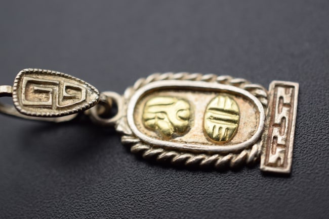Oro Maya Sterling Gold Pendant Pictorial Lot EH 471 (1 of 2)
