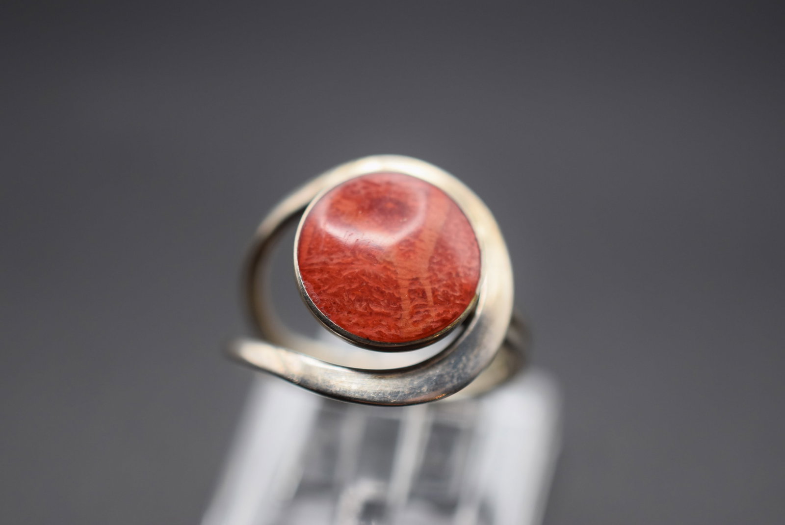 Quartz Ring Vintage Sterling Size 6.25 Lot HK 472: Quartz Ring Vintage Sterling Size 6.25