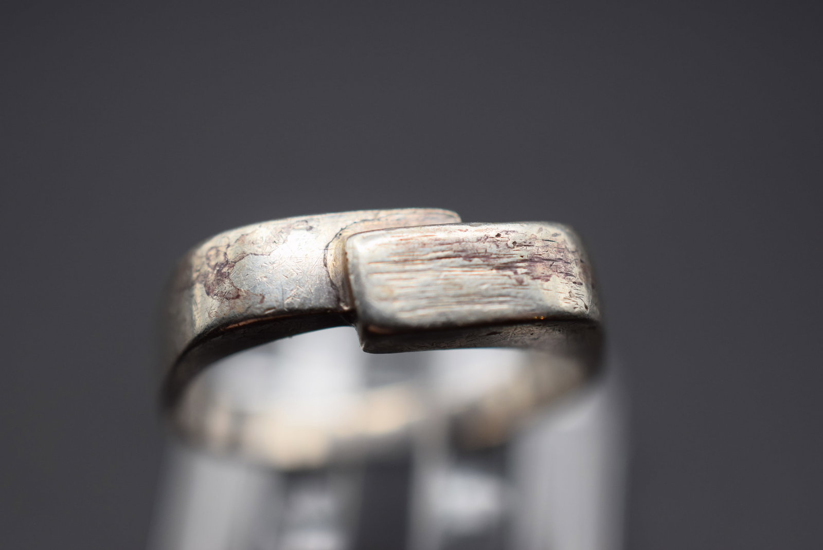 Modernist Ring Vintage Sterling Size 7.25 Lot HK 505: Ring Vintage Sterling Size 7.25