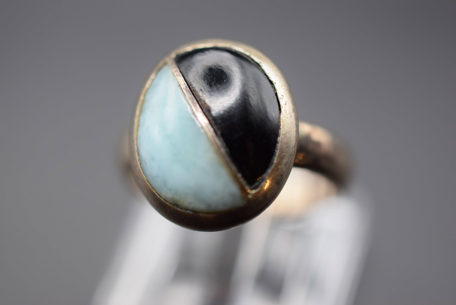 Larimar Ring Vintage Sterling Size 5.5 Lot HK 509: Larimar Ring Vintage Sterling Size 5.5
