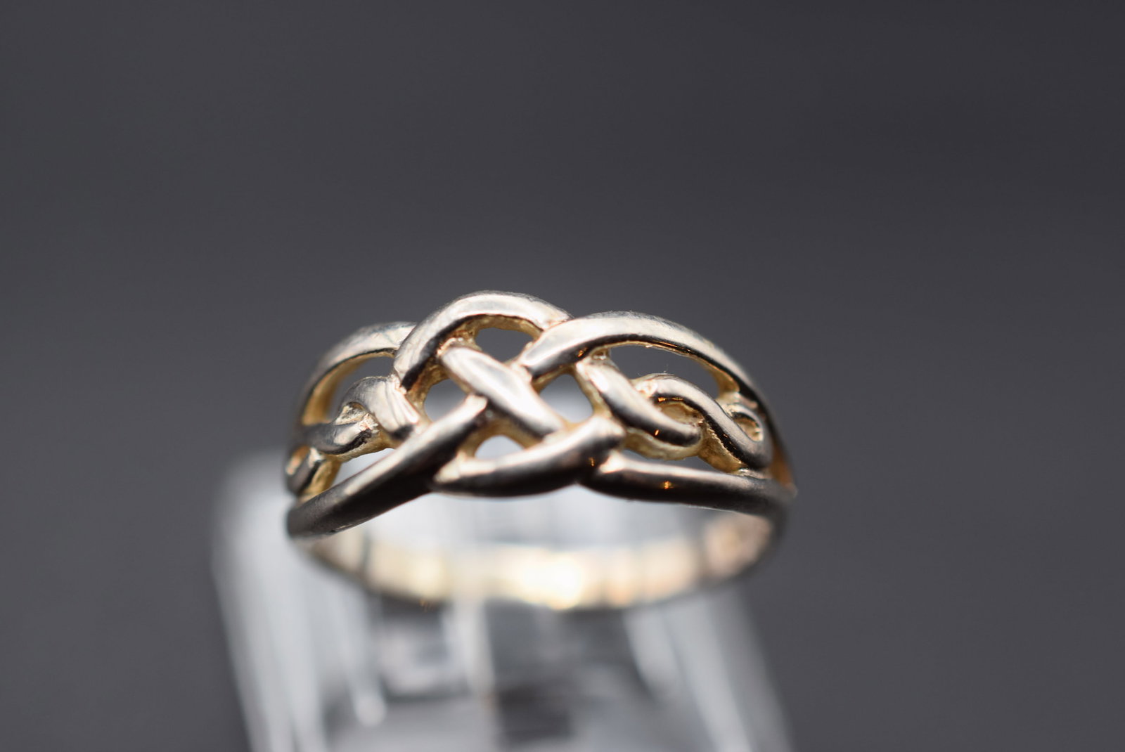 Weave Ring Vintage Sterling Size 7.75 Lot HK 530: Weave Ring Vintage Sterling Size 7.75