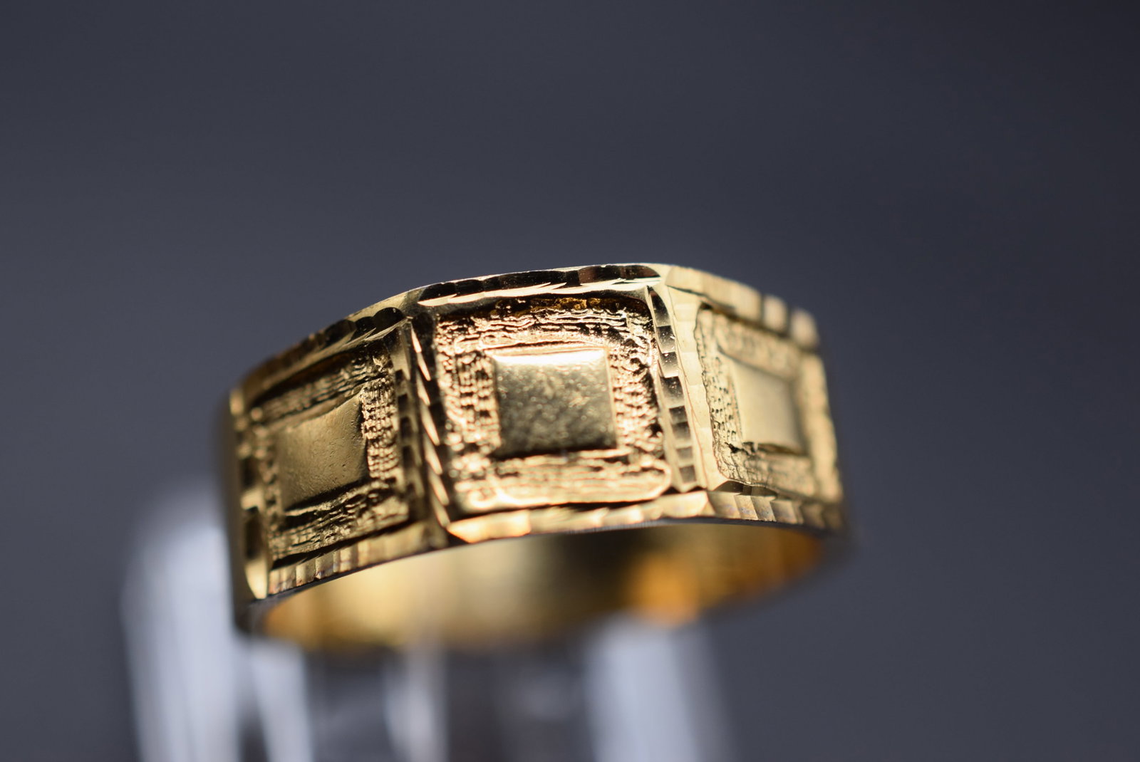 Geometric Squares1970's Ring Vintage Lot HK 599: Geometric Squares1970's Ring Vintage