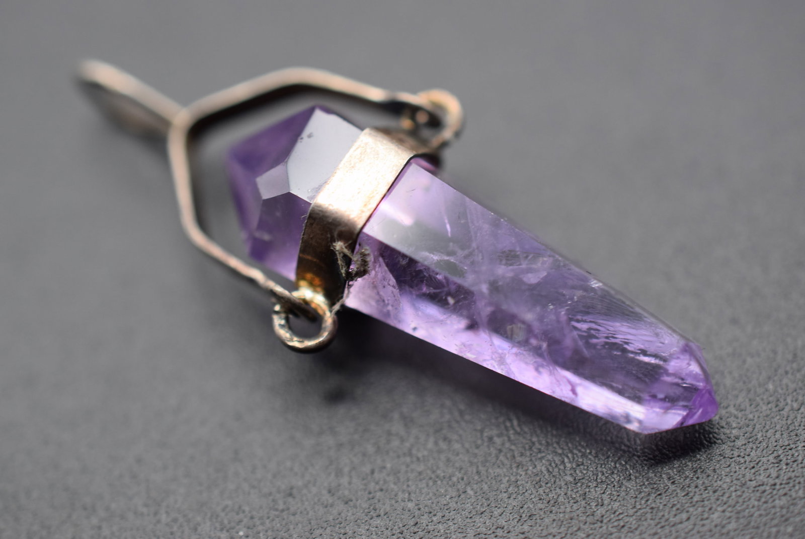 Amethyst Pendant Vintage Lot HK 627: Amethyst Pendant Vintage