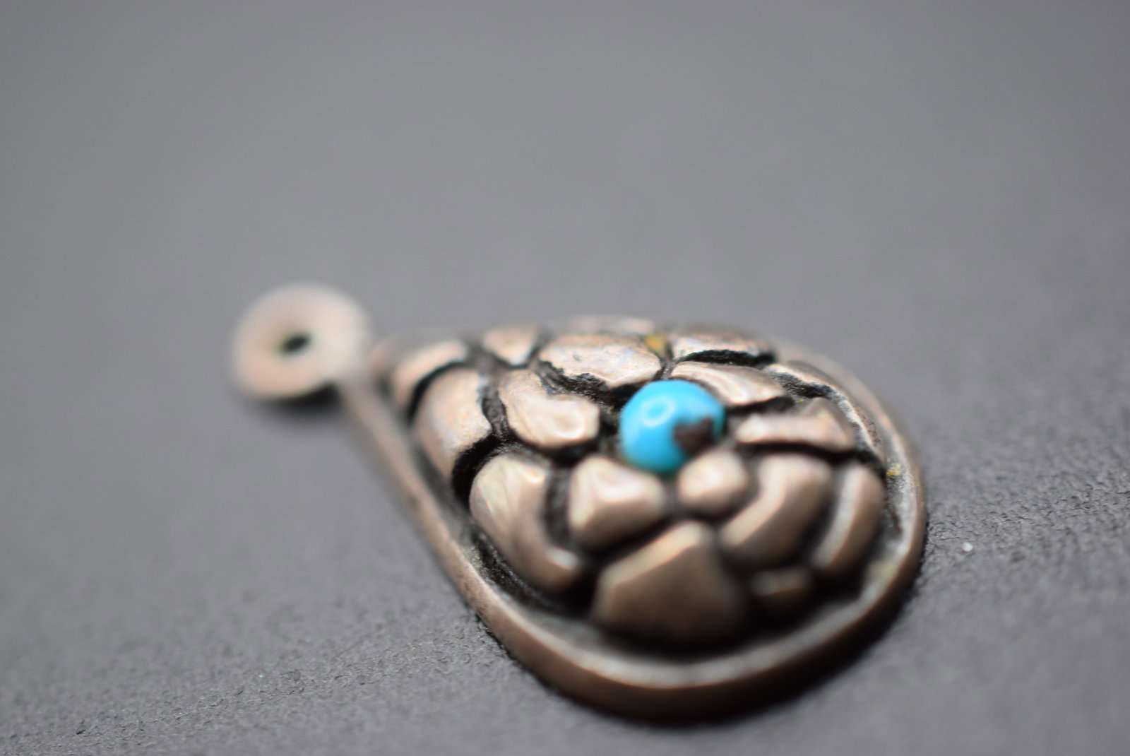 Sterling Turquoise Pendant Vintage Lot HK 628: Sterling Turquoise Pendant Vintage