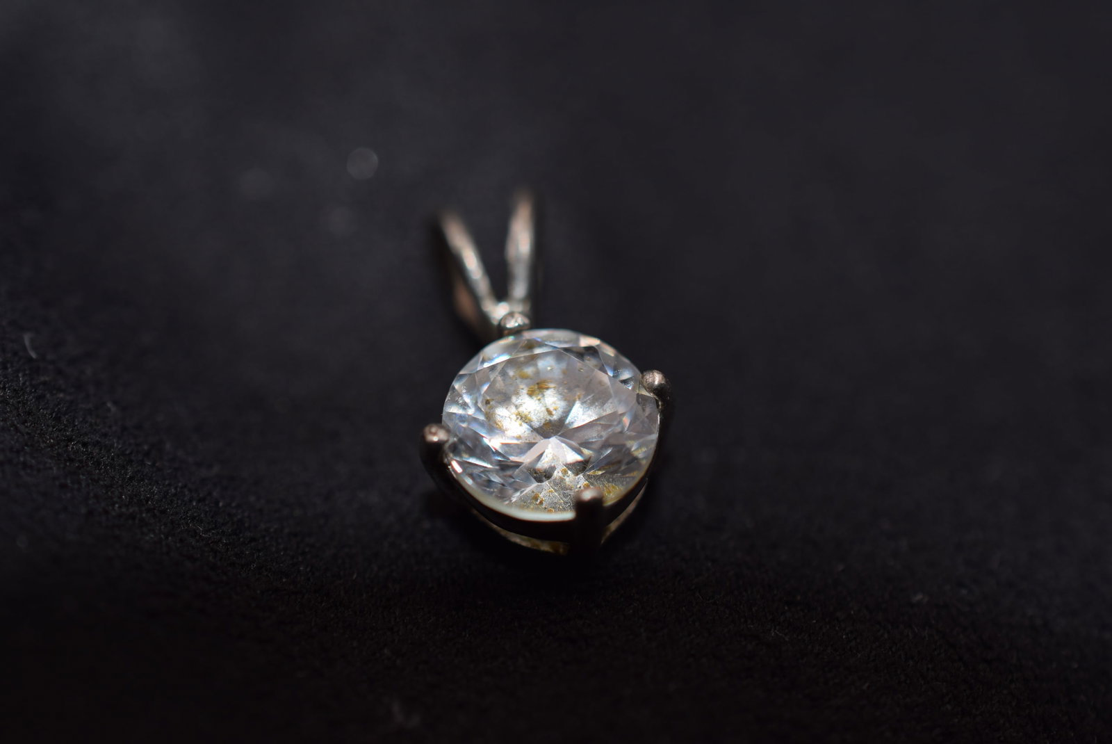 Sterling CZ Drop Pendant Vintage Lot HK 635: Pendant Vintage