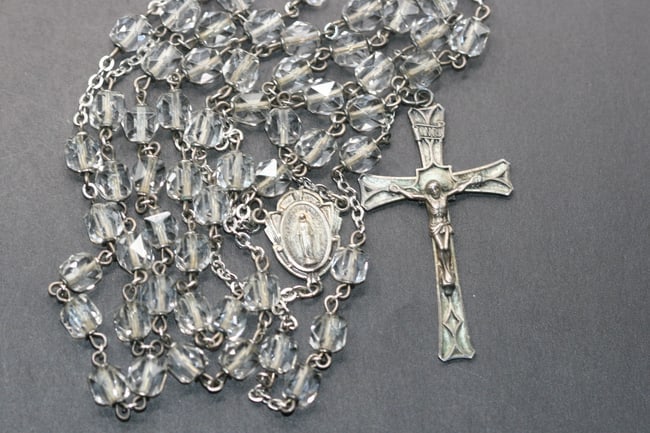 Crystal Rosary Sterling Silver 925 Vintage Lot 660 (1 of 6)