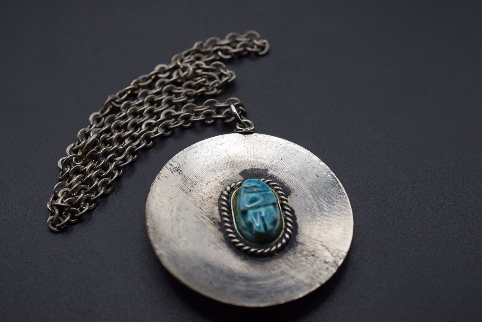 Scarab Nefertiti Necklace Vintage Lot HK 666: Scarab Nefertiti Necklace Vintage
