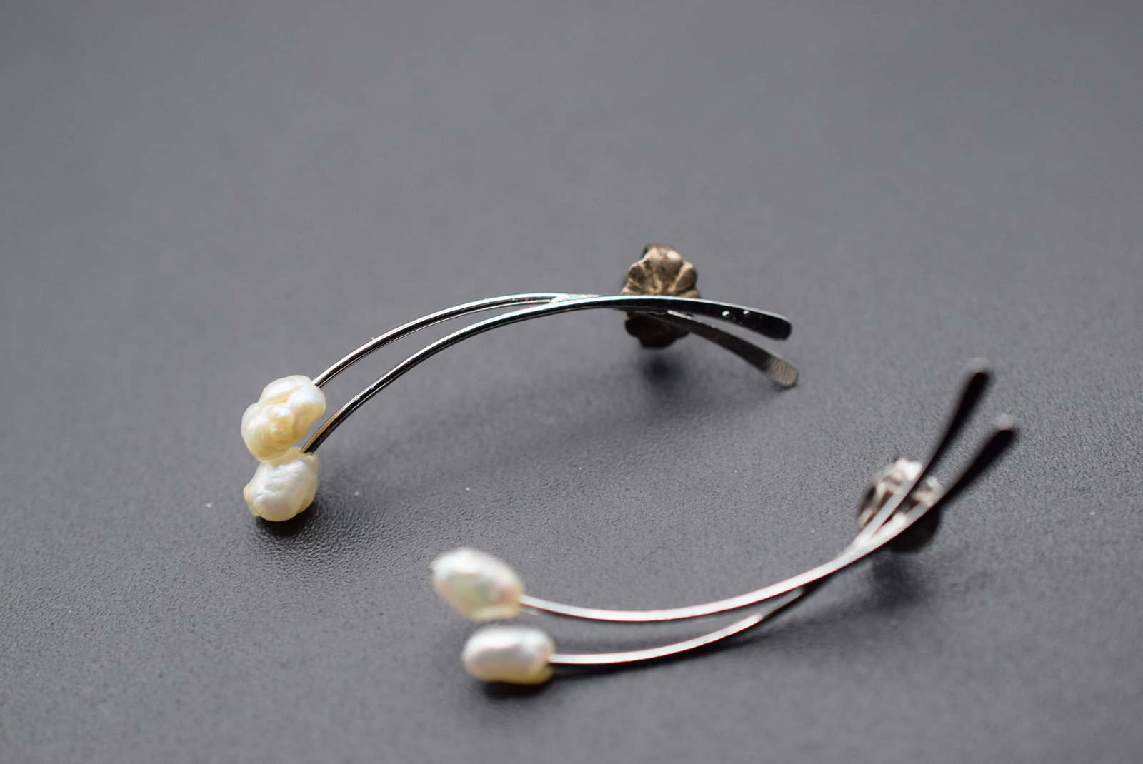 Sterling Pierced Pearl Earrings Vintage Lot HK 714: Sterling Pierced Pearl Earrings Vintage