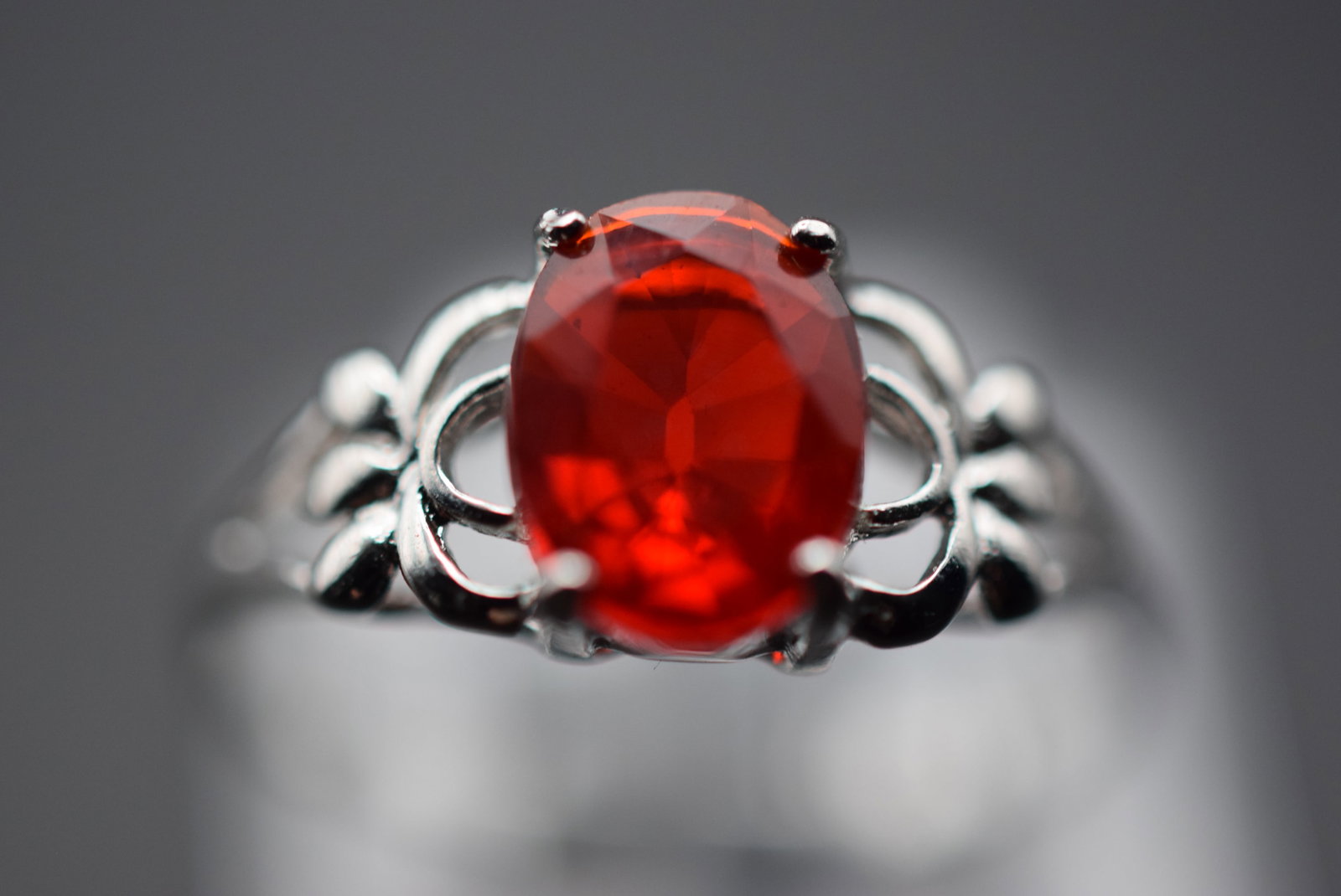 Red Ring Vintage Sterling Lot HK 765 (1 of 2)